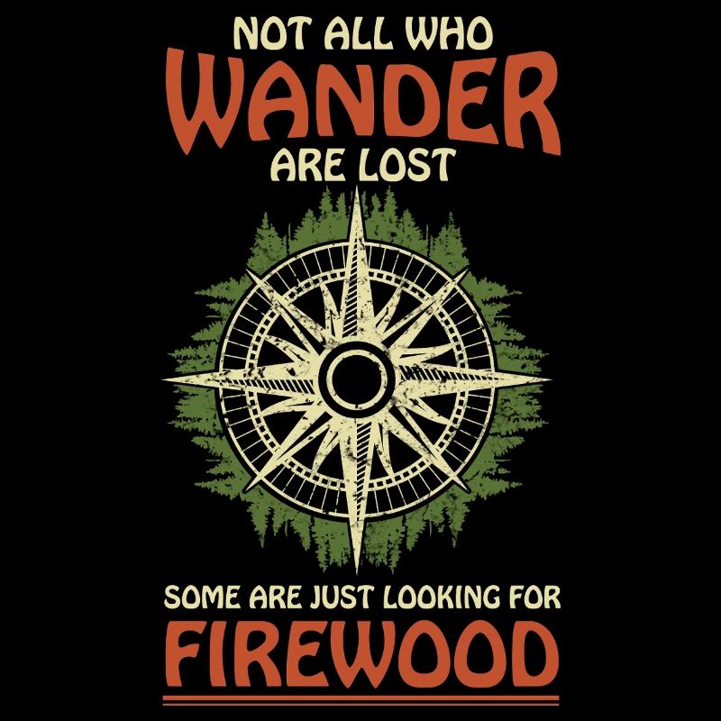 Wanderer Compass Forest Tee Outdoor-Wandern