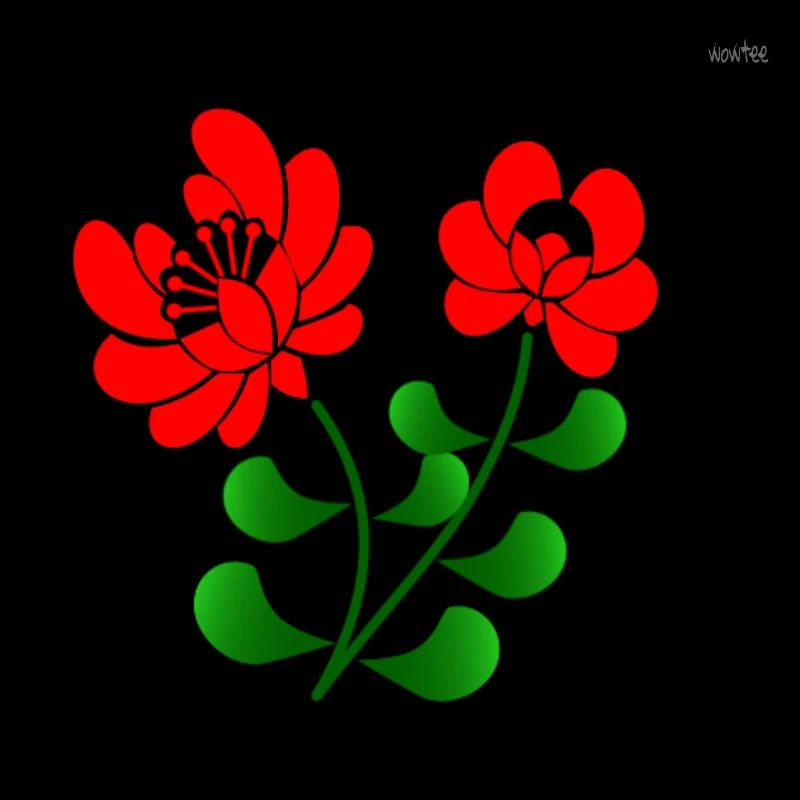 Red folk design #5