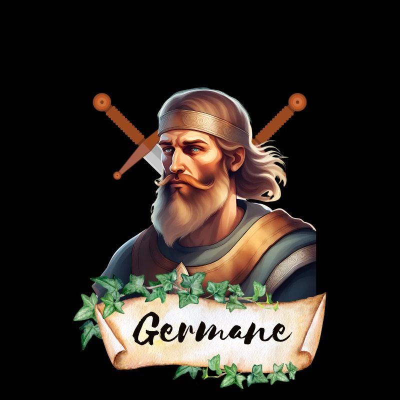 Motif germanique - Peuple germanique avec épée