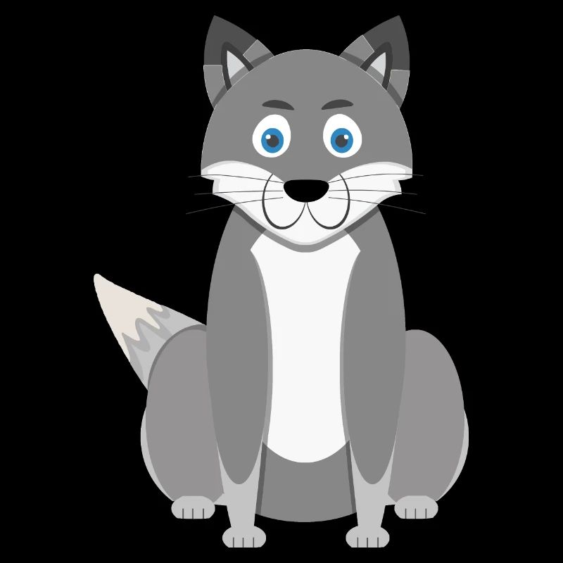 Karikatur-Wolf