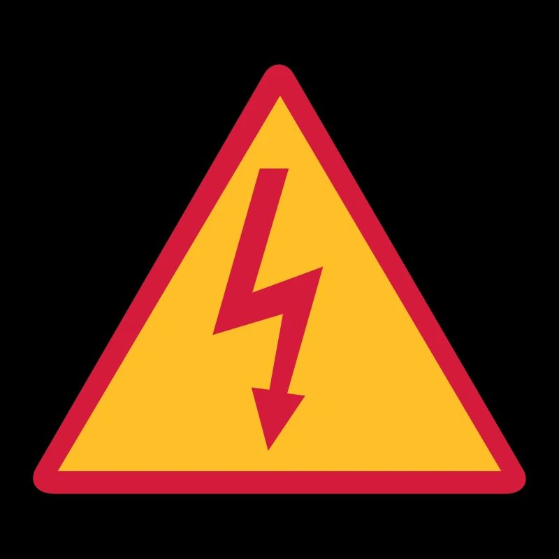 Attention,Symbole,Foudre,Électicité