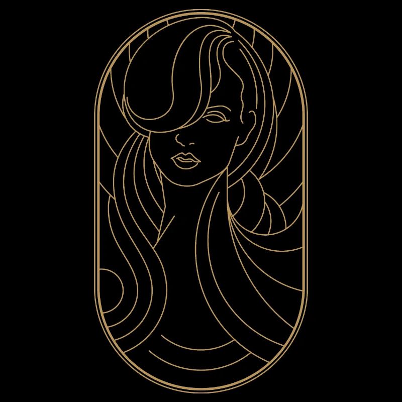 Beauty Artdeco Digital Art Prints - Objets de collection