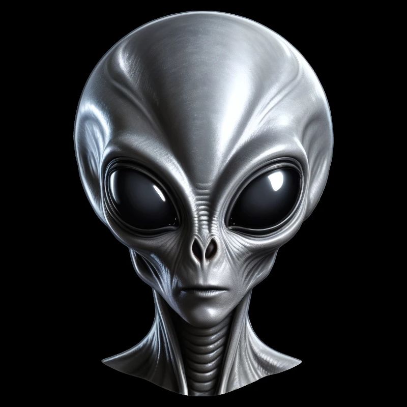 Real Grey Alien with a big head