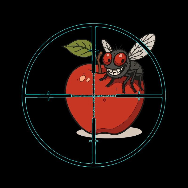 Fadenkreuz Apfel Fliege