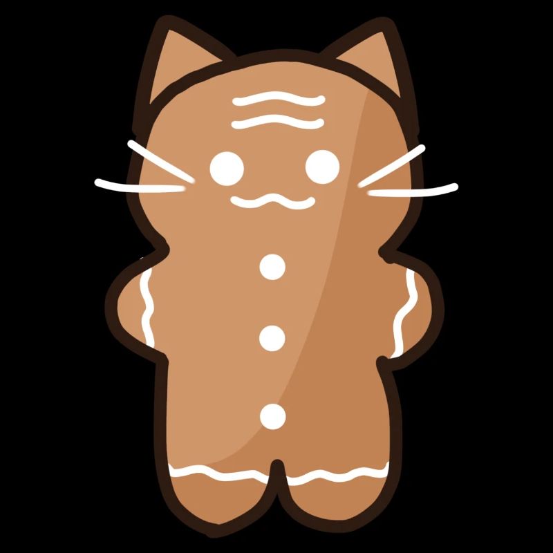 Cute Gingerbread Cat, Funny Cat Lover