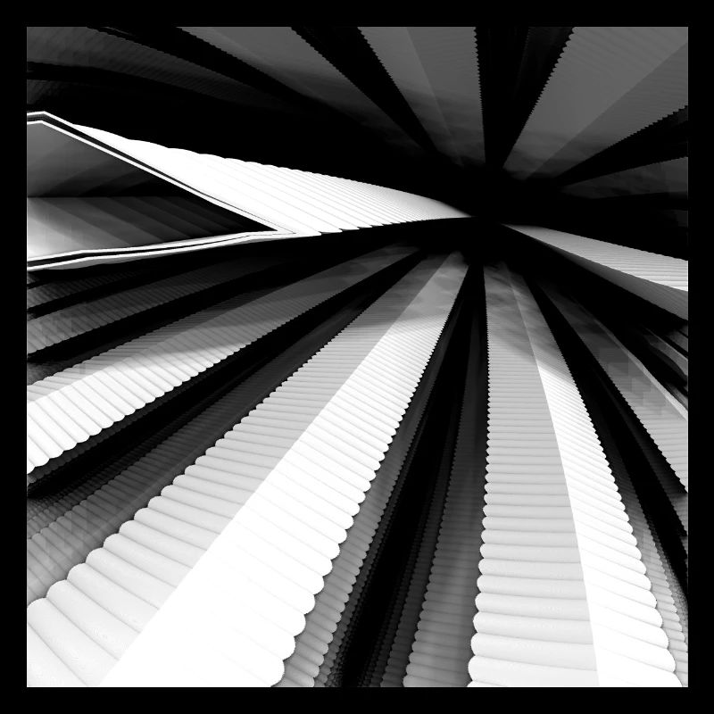 3D Digitale Kunst - abstrakt schwarz-weiß cool