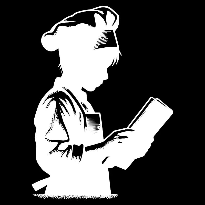 Trainee Chef and Hobby Baker Silhouette Portrait