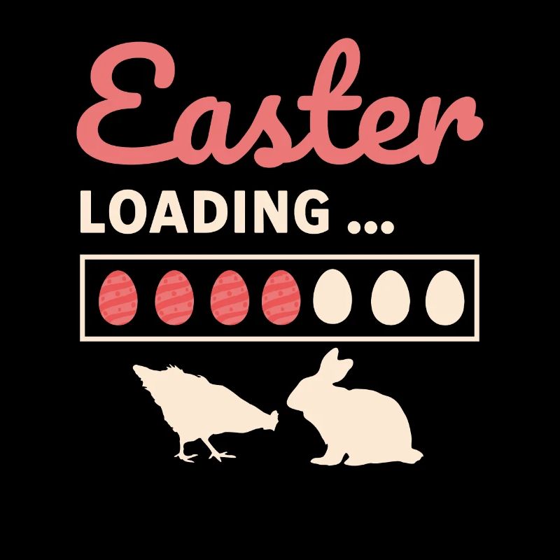 Easter loading, Ostern lödt mit Osterhase und Huhn