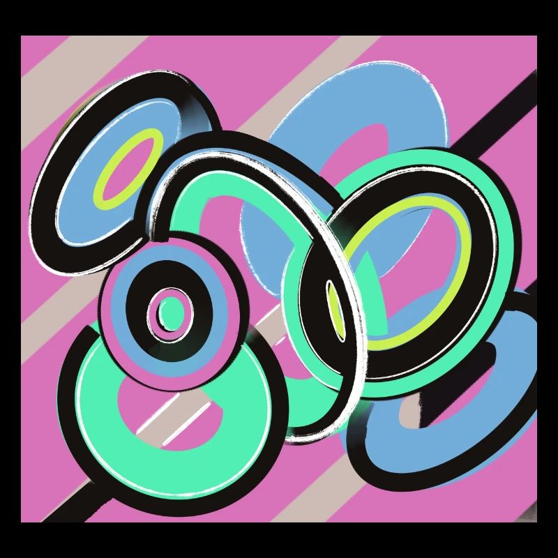 Cooles Gute Laune Retro Pop Art Design abstrakt