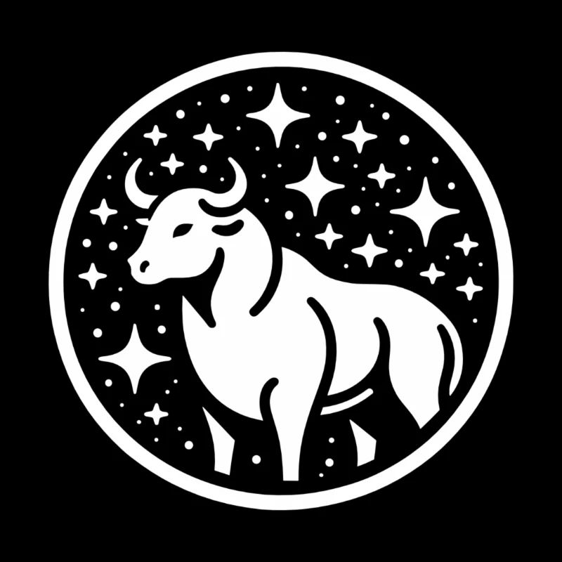 Sternzeichen Stier minimalistisch