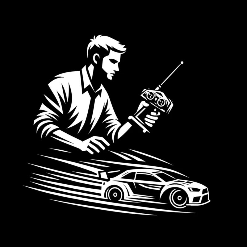 with the remote control and the car
