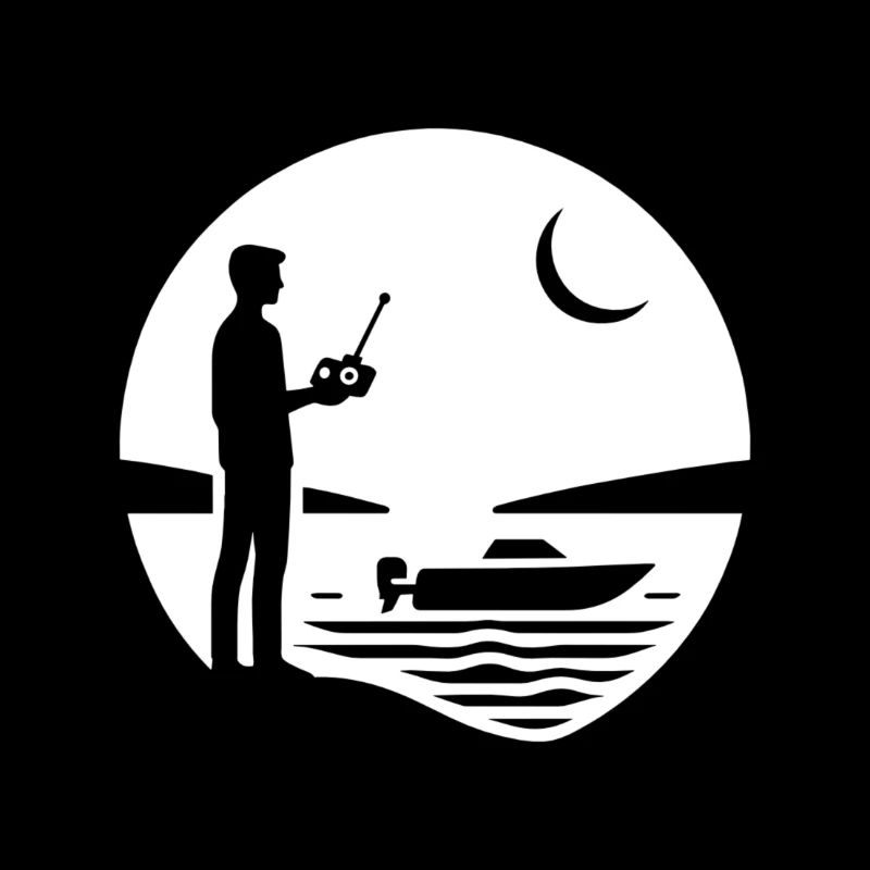 ferngesteuertes Boot Silhouette