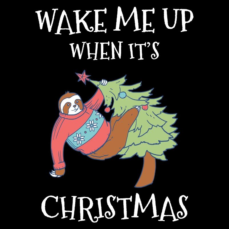 Wake Me Up When It's Christmas Sloth Tree