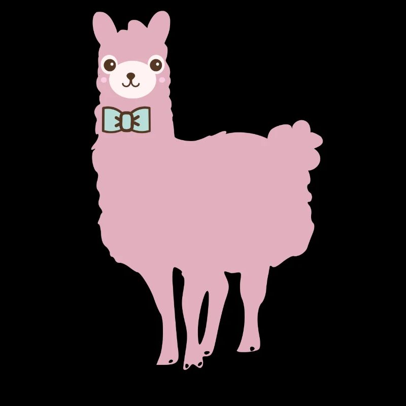 Lama pink mit Fliege
