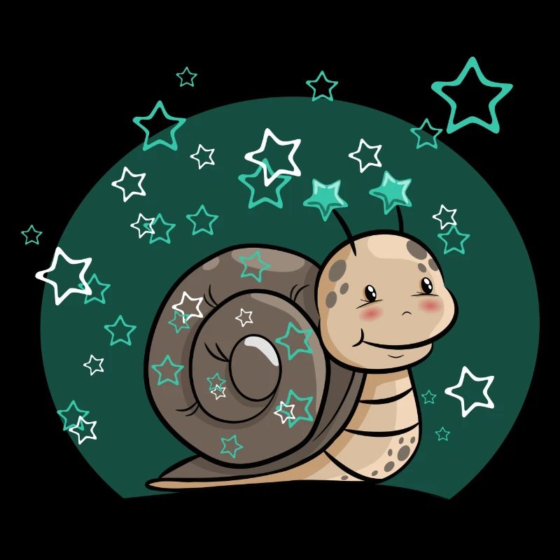 Escargot avec étoiles