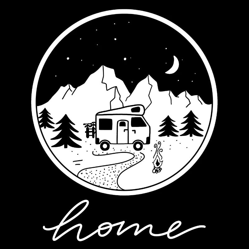 Camping Spruch Home