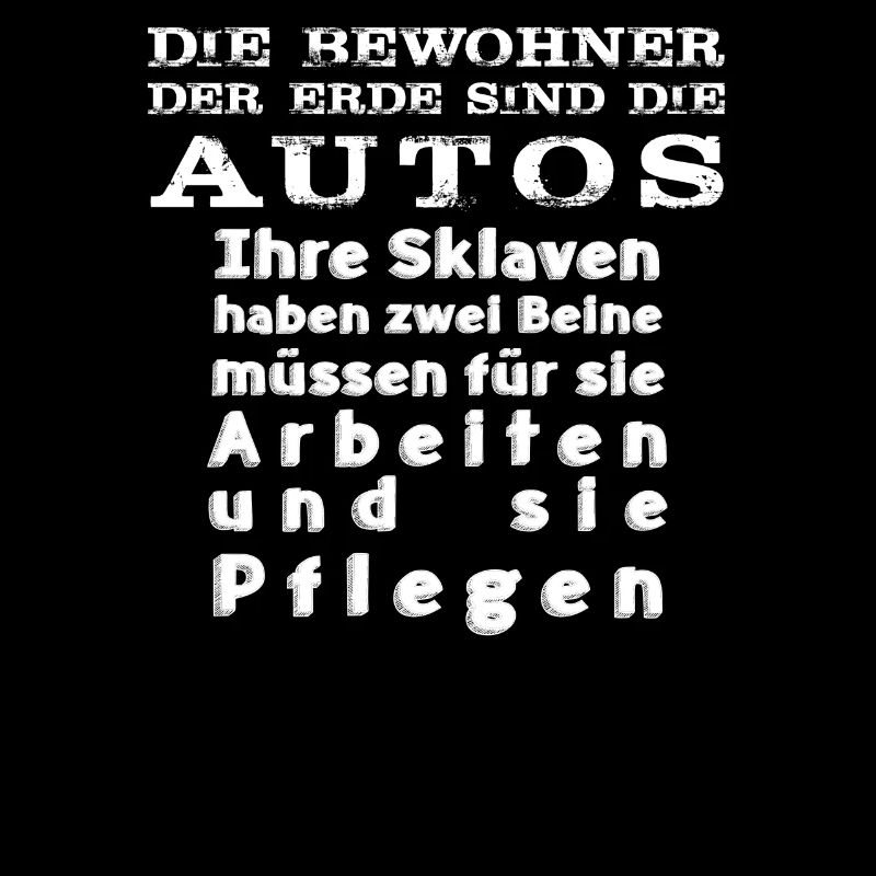 Die Bewohner der Erde sind die Autos