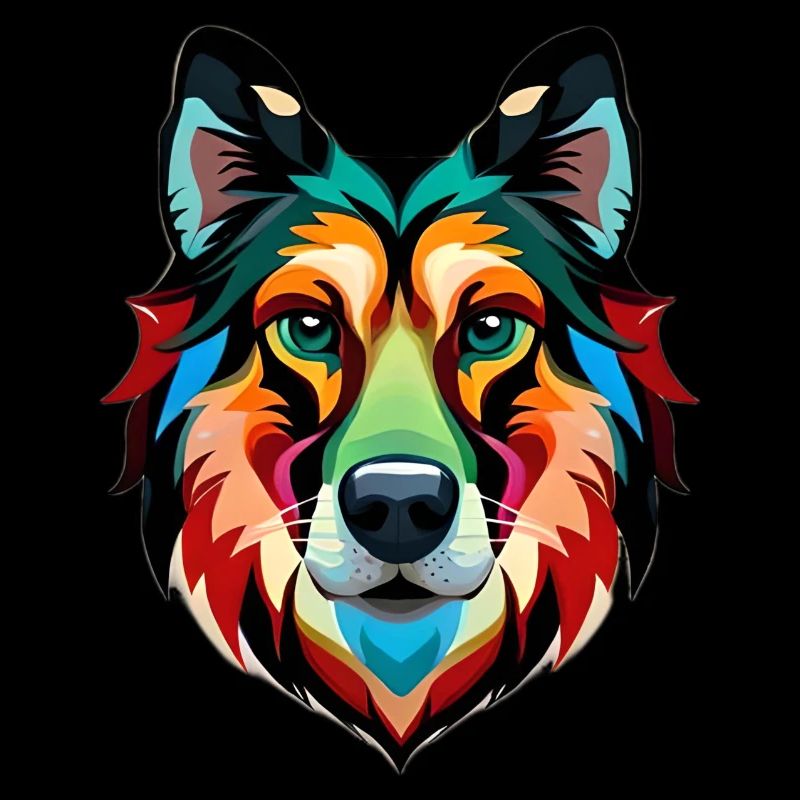 Chien multicolore