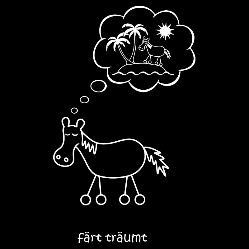 färt träumt, Pferd mit schönem Traum vom Urlaub