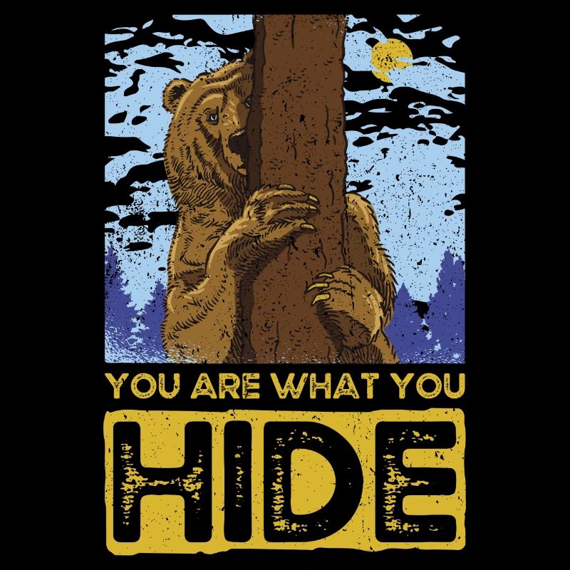 Vous êtes ce que vous cachez. Cadeau forêt Bear Design