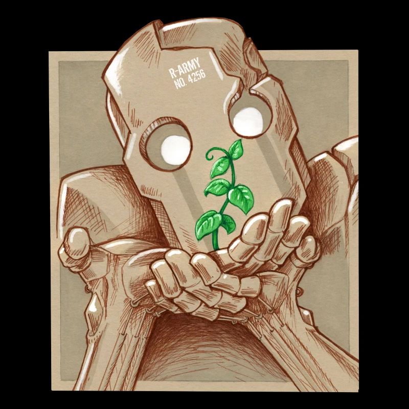 robot plant leaf leaves war