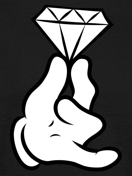 Comic Hand With Diamond