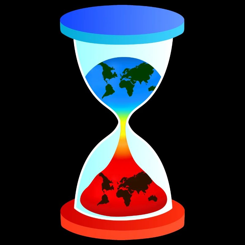 hourglass, climate change, global warming, sanduhr