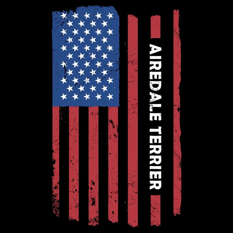 Airedale Terrier Us Flag
