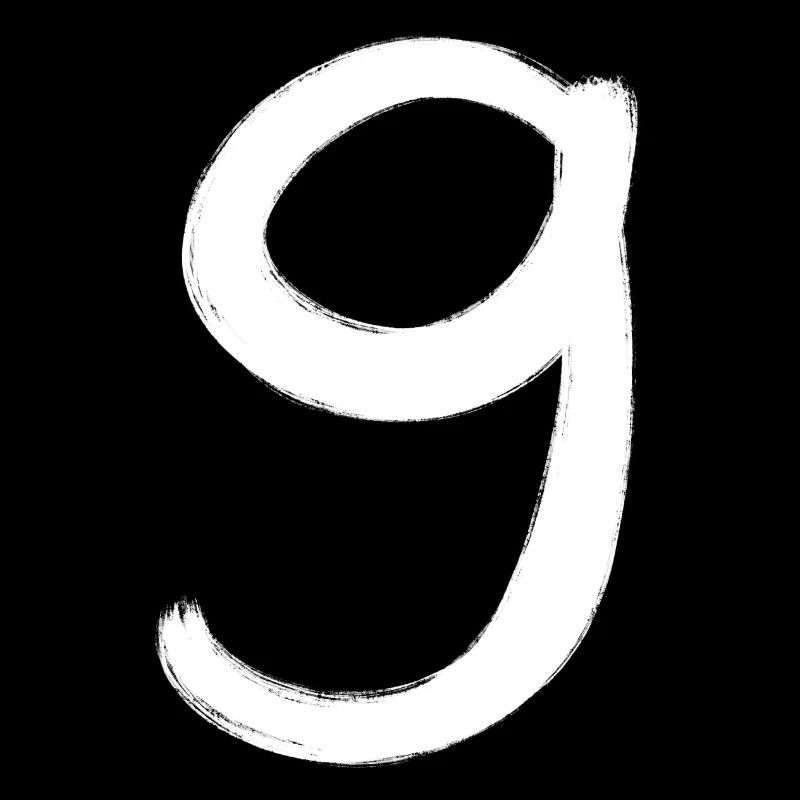 9 Nine Number Hand-Painted White Gift Idea