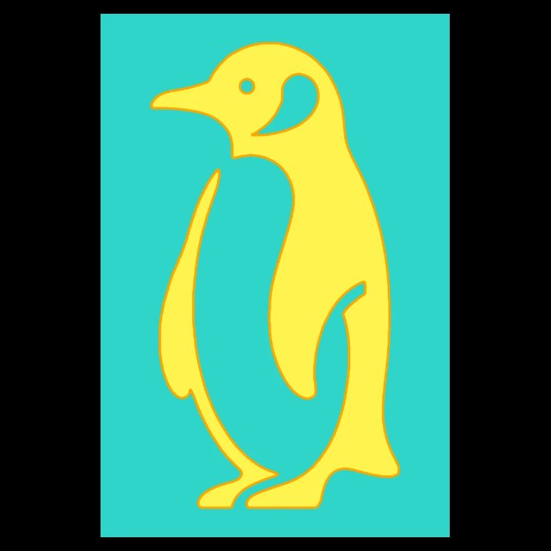 Penguin Simple Minimalistic Style Vibrant