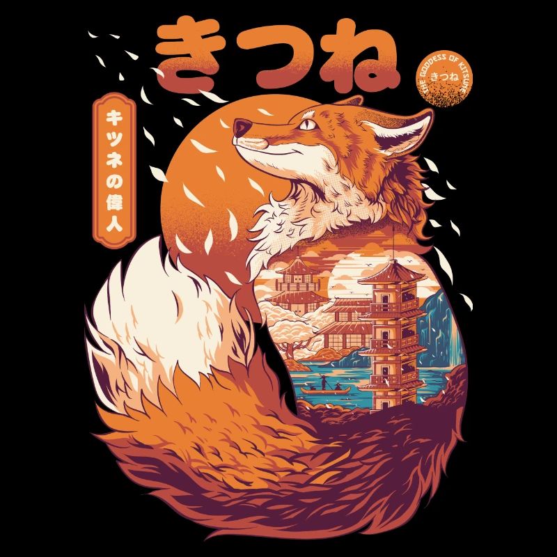 Fox Landscape Drawing