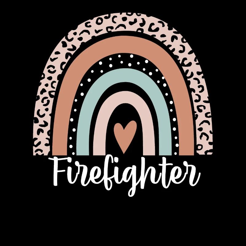 Firefighter Rainbow Leopard Funny Firefighter