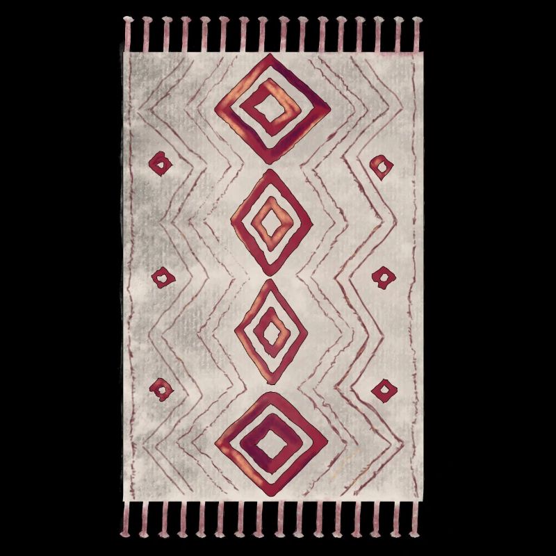 Tapis marocain dessiné à la main