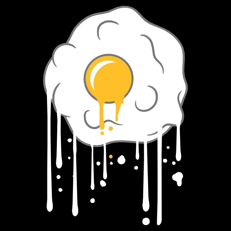 graffiti drops fried egg cook fry food egg