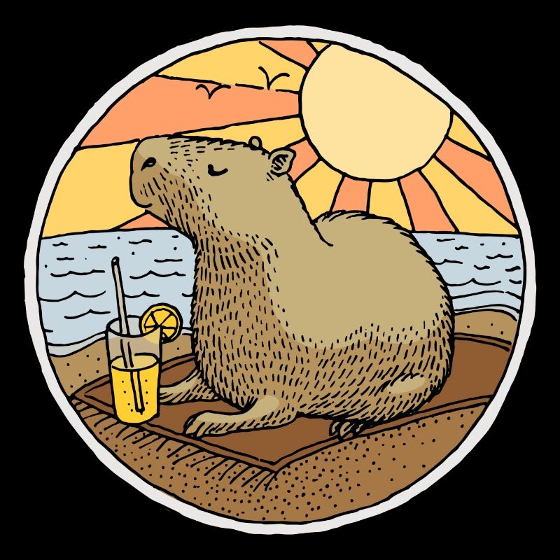 Capybara on the beach