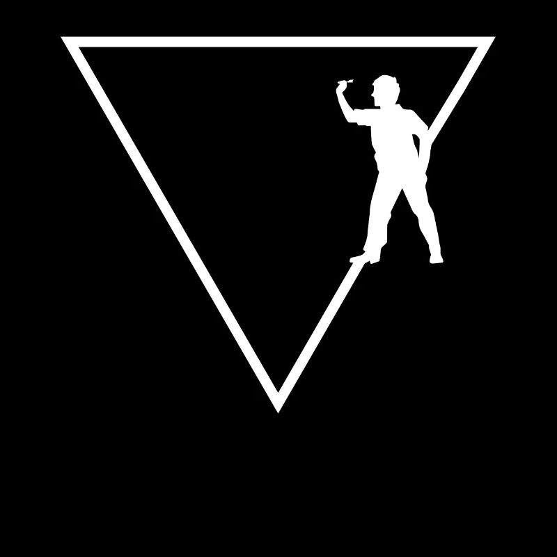 Ligne-Triangle - Joueur de fléchettes -