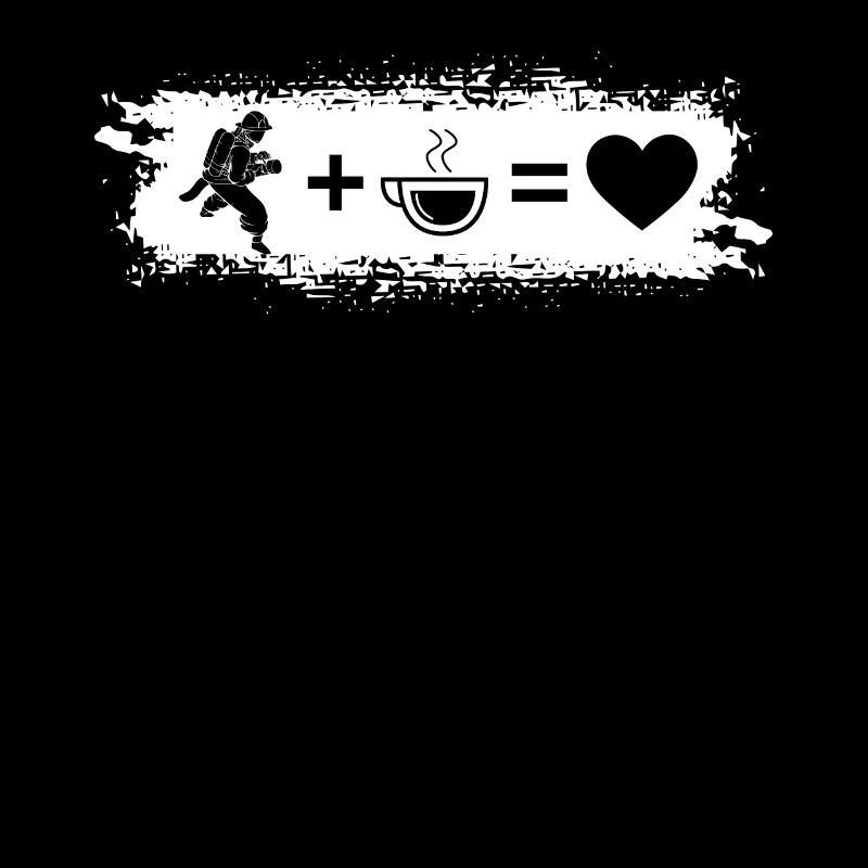 Grunge Rectangle - Coeur - Café - Pompiers -