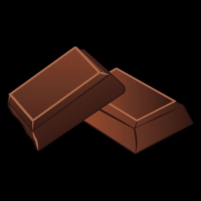 Dessin vectoriel morceaux de chocolat noir