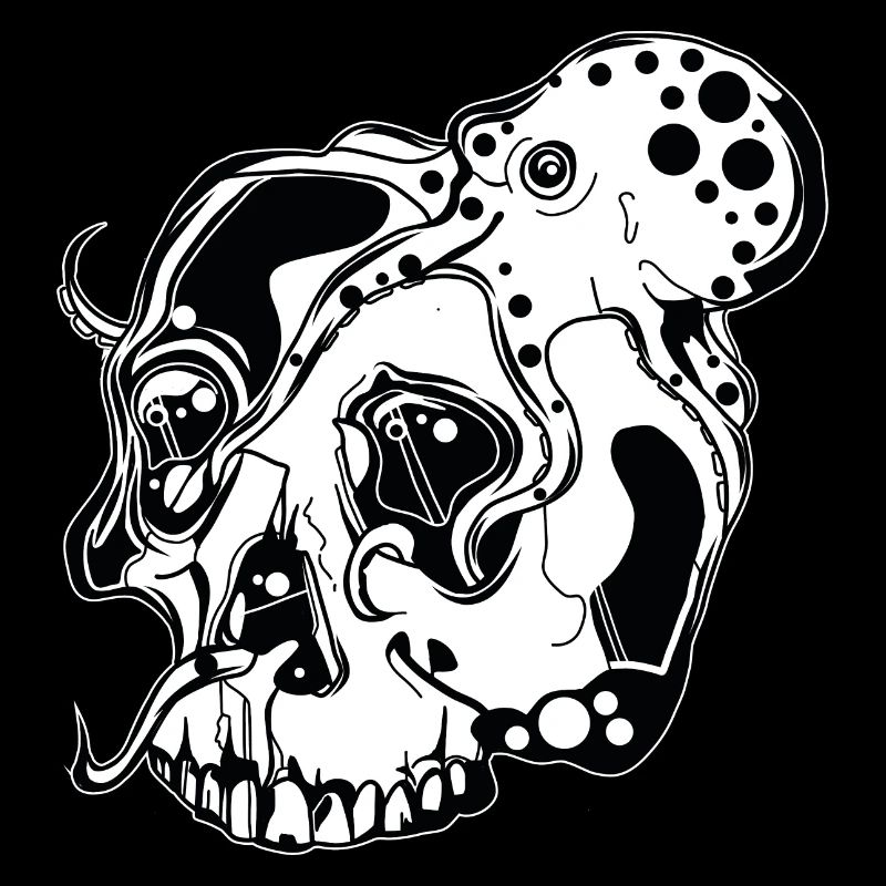 Skull // Octopus // Squid // Illustration