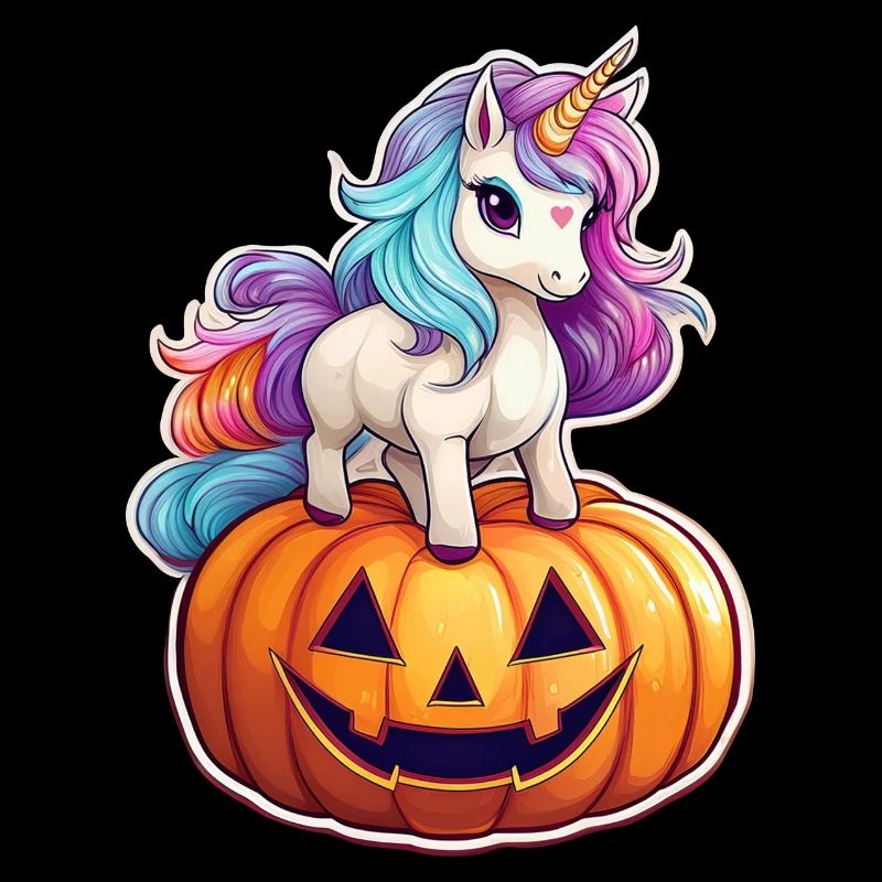 Conception de citrouille licorne d’Halloween