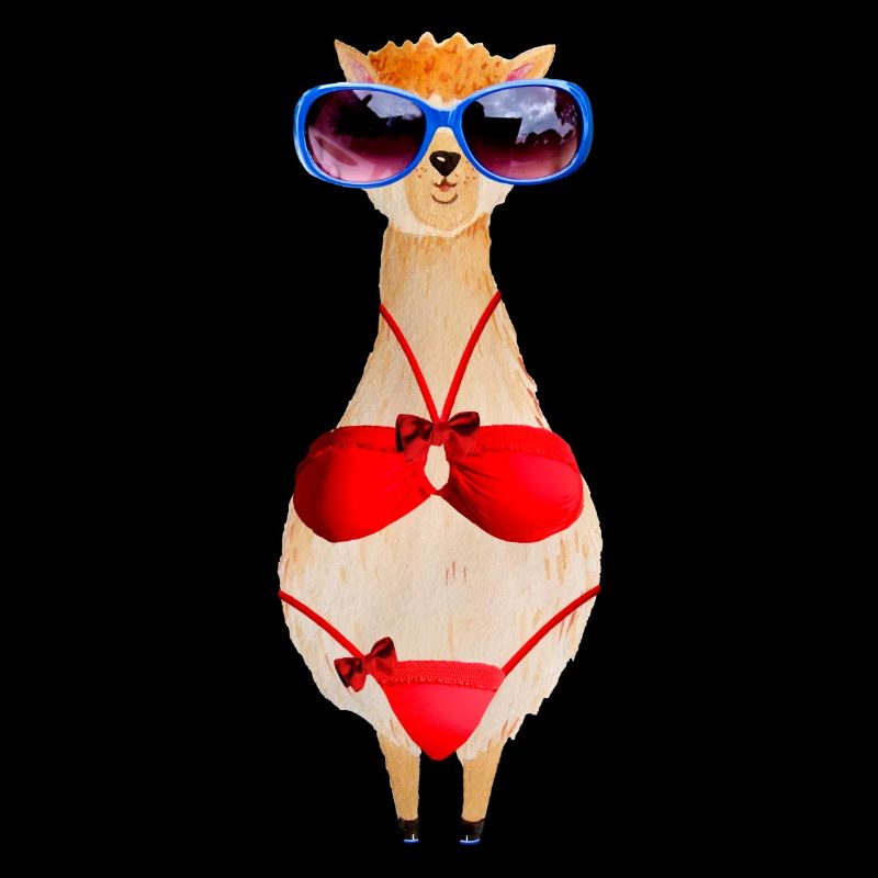 Lama Bikini Alpaka Sommer Urlaub