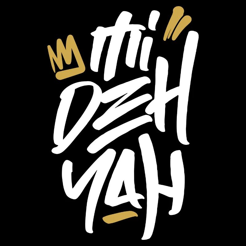 Mi Deh Yah Rasta Saying Graffiti Tag Style