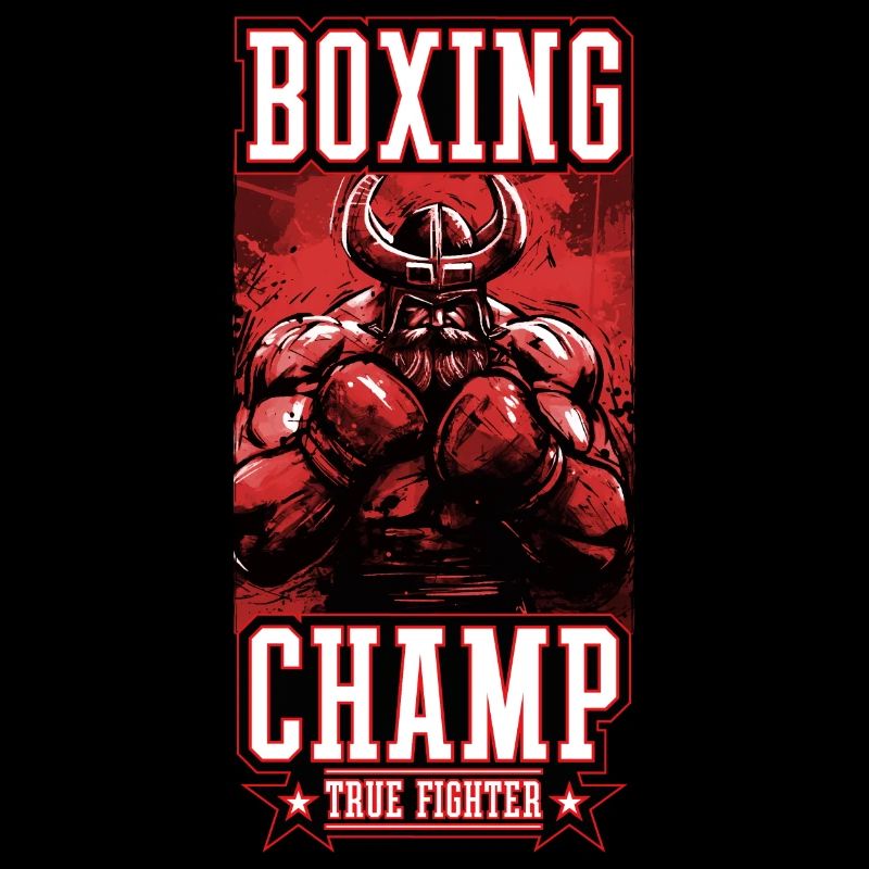 Wikinger Boxer Kämpfer Odin Boxing Champ