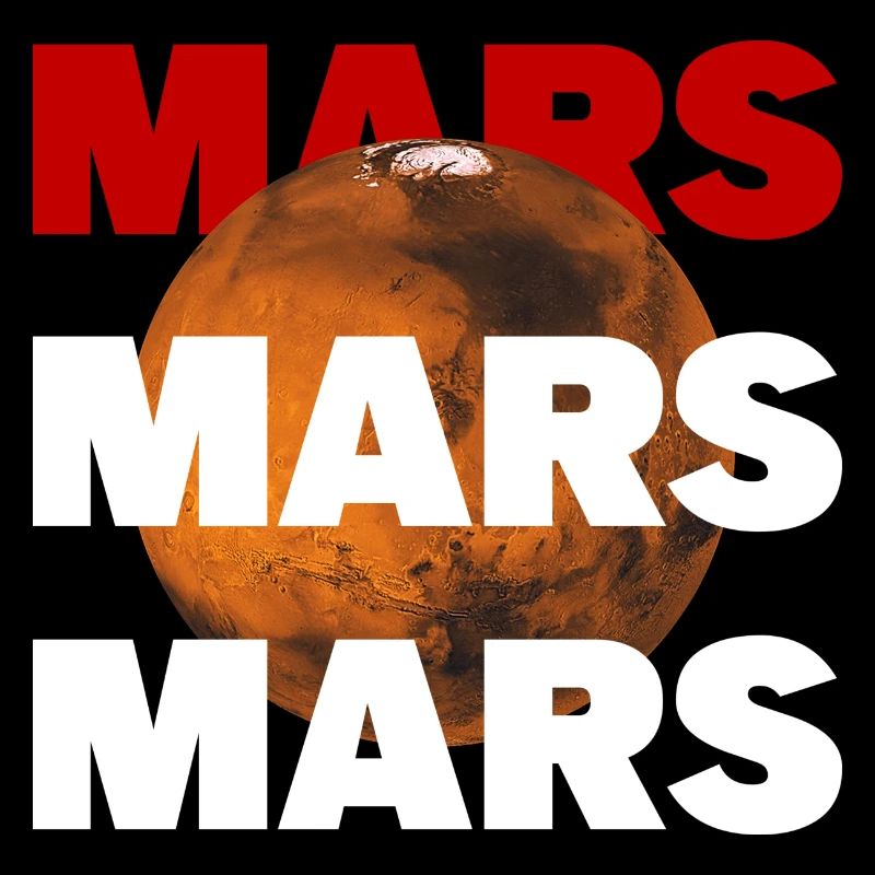 Logo Mars : Design impactant avec la planète rouge