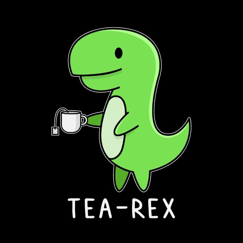 Funny Tea Rex Dinosaur Humor Cute Tea Rex Design