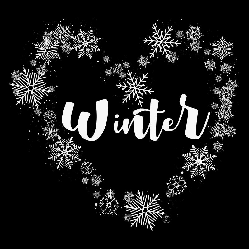 Ich Liebe Winter, Schnee, Kälte und Schneemann