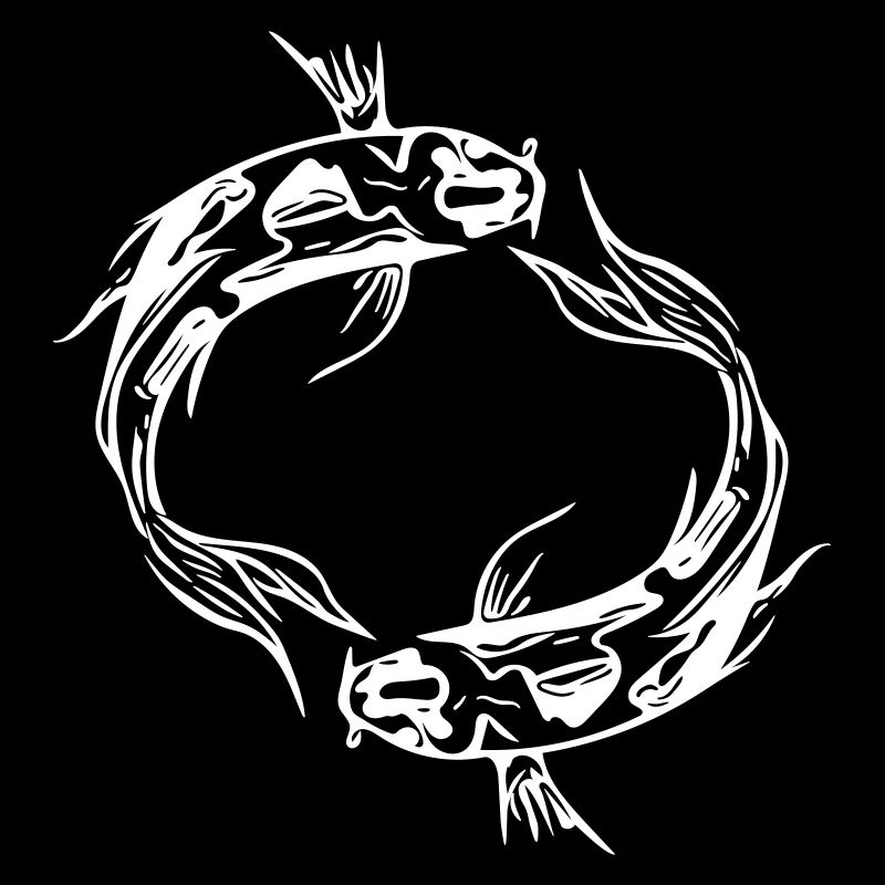Two Vector Koi Carp Fish