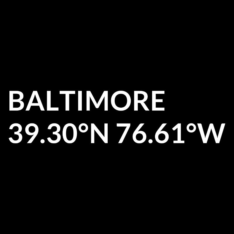Baltimore, Maryland, USA Coordinates