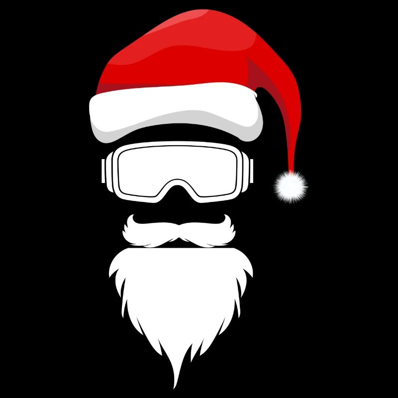 Père Noël avec lunettes de ski - Noël Noël