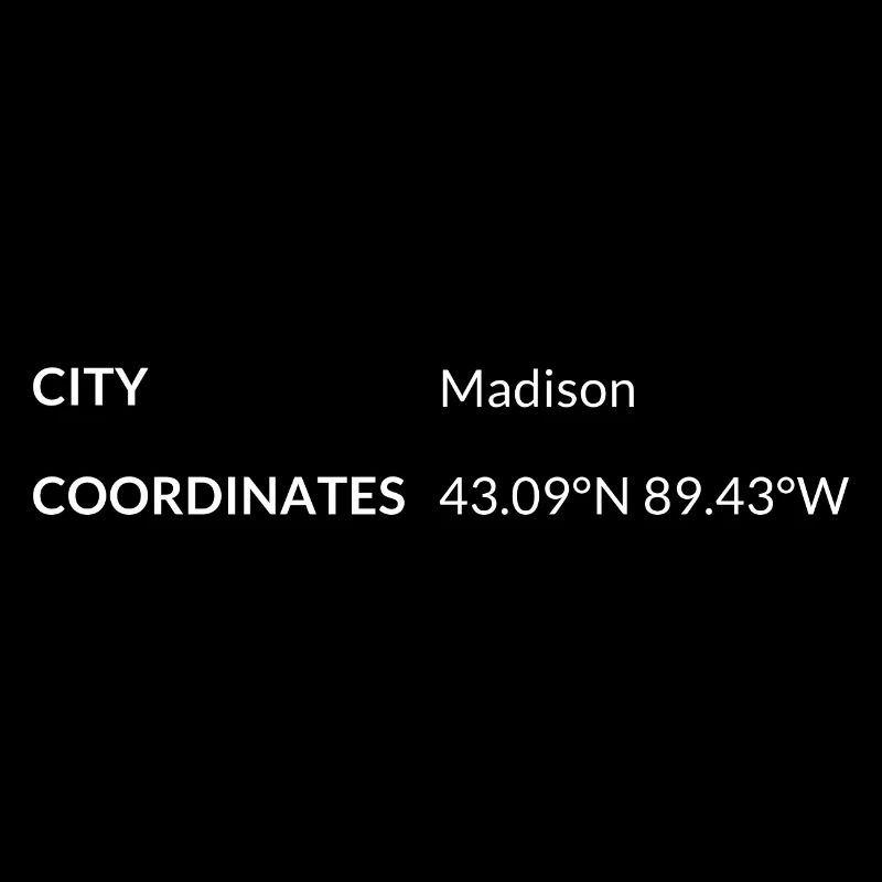 Madison, Wisconsin, USA coordinates